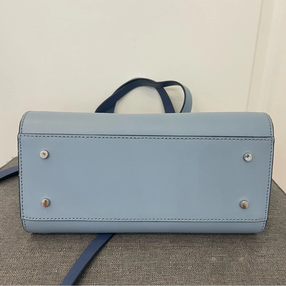 KATE SPADE Magnolia Street Mini Mina Eyelet Satchel - Pastel Blue - Picture 9 of 15